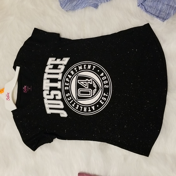 SOLD- Bundle of Girls Justice Tshirts size small 7/8 - Picture 4 of 7